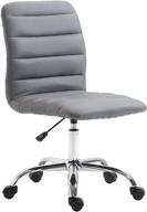 superior comfort and style: edgemod polox task chair in vegan leather, grey logo