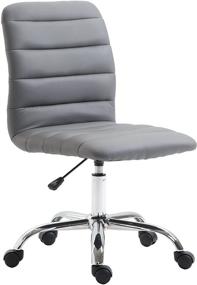 img 4 attached to Superior Comfort and Style: EdgeMod Polox Task Chair in Vegan Leather, Grey