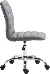 img 2 attached to Superior Comfort and Style: EdgeMod Polox Task Chair in Vegan Leather, Grey