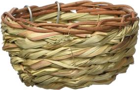 img 1 attached to 🐦 Natural Bamboo Canary Bird Twig Nest by Prevue Pet Products: Ideal for 3-Inch Birds