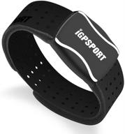 💓 igpsport hr60 heart rate monitor armband: ant+ and bluetooth in black logo