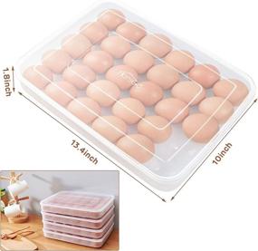 img 3 attached to 🥚 HANSGO Egg Holder: Convenient and Stackable Refrigerator Deviled Egg Tray with Lid and Fridge Egg Dispenser – 30 Egg Box Storage Solution