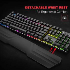img 1 attached to 🎮 Havit Mechanical Keyboard and Mouse Combo - RGB Gaming, 104 Keys, Blue Switches, Wired USB Keyboards with Detachable Wrist Rest, Programmable Gaming Mouse for PC Gamer Computer Desktop (Black)