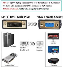 img 1 attached to 🔌 DTECH Адаптер конвертер DVI Male to VGA Female DVI-I 24+5 порта