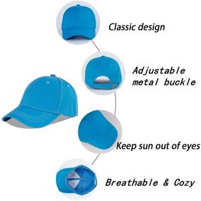 img 3 attached to 🧢 Vimfashi Lightweight Hip Hop Hat: Classic Adjustable Plain Baseball Cap for Toddlers