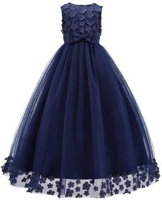 img 4 attached to 👗 Bow Dream Bridesmaid Evening Girls' Clothing - Perfect for Weddings