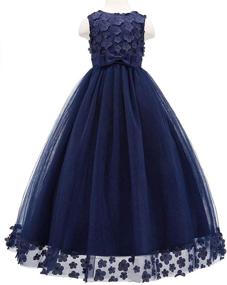 img 2 attached to 👗 Bow Dream Bridesmaid Evening Girls' Clothing - Perfect for Weddings