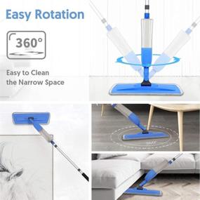 img 3 attached to 🧹 Bellababy Spray Mop with 4 Reusable Pads - Effective 360 Degree Rotatable Microfiber Mophead for Hardwood, Marble, Tile Surfaces