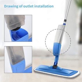 img 1 attached to 🧹 Bellababy Spray Mop with 4 Reusable Pads - Effective 360 Degree Rotatable Microfiber Mophead for Hardwood, Marble, Tile Surfaces