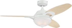 img 3 attached to 🏢 Efficient and Stylish Westinghouse Lighting 7237200 Arcadia Indoor Ceiling Fan with Light and Remote - 46 Inch, White