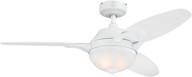 🏢 efficient and stylish westinghouse lighting 7237200 arcadia indoor ceiling fan with light and remote - 46 inch, white логотип