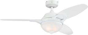 img 4 attached to 🏢 Efficient and Stylish Westinghouse Lighting 7237200 Arcadia Indoor Ceiling Fan with Light and Remote - 46 Inch, White