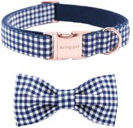 aring pet adjustable bowtie dog collar with bow tie for small, medium, and large dogs logo