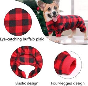 img 2 attached to 🐶 Mtliepte Red Plaid Dog Pajamas: Cozy and Warm Pet Clothes for Your Furry Friend