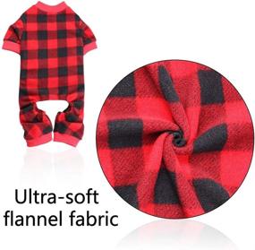 img 1 attached to 🐶 Mtliepte Red Plaid Dog Pajamas: Cozy and Warm Pet Clothes for Your Furry Friend