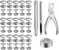 🔒 betterjonny 200-piece stainless steel snap fastener kit: heavy duty snap button press stud cap with pliers and 3 setting tools for marine boat canvas bag leather diy craft - 15mm logo