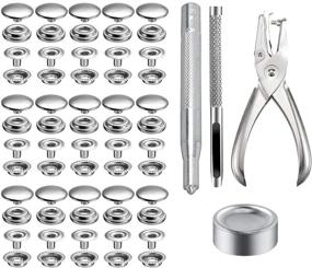 img 4 attached to 🔒 BetterJonny 200-Piece Stainless Steel Snap Fastener Kit: Heavy Duty Snap Button Press Stud Cap with Pliers and 3 Setting Tools for Marine Boat Canvas Bag Leather DIY Craft - 15mm