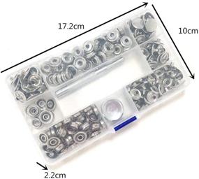 img 3 attached to 🔒 BetterJonny 200-Piece Stainless Steel Snap Fastener Kit: Heavy Duty Snap Button Press Stud Cap with Pliers and 3 Setting Tools for Marine Boat Canvas Bag Leather DIY Craft - 15mm