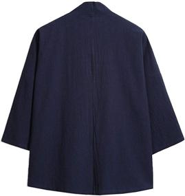 img 1 attached to 👘 Japanese Men's Sleep & Lounge Kimono Cardigan Noragi by Seidarise