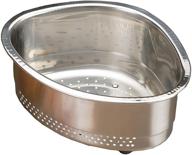 rsvp international endurance cornr in-sink corner colander strainer basket - convenient food waste catcher & dishwasher safe - small corner basket with rubber feet – ideal for steaming, draining, and rinsing logo