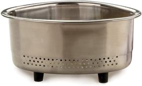 img 3 attached to RSVP International Endurance CORNR In-Sink Corner Colander Strainer Basket - Convenient Food Waste Catcher & Dishwasher Safe - Small Corner Basket with Rubber Feet – Ideal for Steaming, Draining, and Rinsing