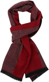 img 4 attached to 🧣 Premium Men's Long Cotton Scarf – Luxurious Scarf for Men's Fashion Accessory