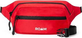 img 4 attached to Roam Unisex Fanny Pack - Runner and Gym Waist Bag - Travel Belt Bag with Large Capacity and Multiple Pockets - Secure Zipper Closure and Adjustable Strap - Durable Lightweight Polyester