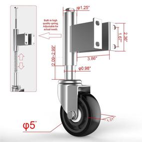 img 3 attached to 🏋️ Homhoo Spring-Loaded Casters Hardware