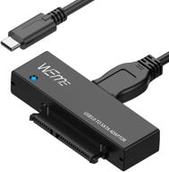 адаптер weme sata на usb c для 2,5-дюймового sata i ii iii hdd/ssd, uasp поддерживается - совместим с wd, seagate, toshiba, macbook, ноутбуками type-c и другими логотип