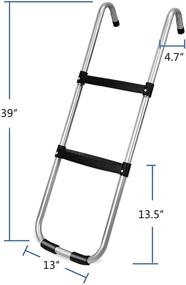 img 3 attached to Gardenature Trampoline Ladder: 2 Step Wide Ladder for Easy Access