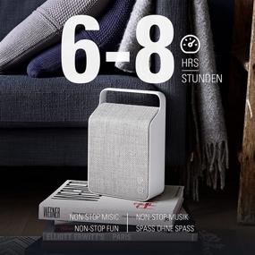 img 1 attached to 🔊 Vifa Oslo Bluetooth Speaker - Nordic Design, Perfect Portable Wireless Speaker with Smart APP - Compact Rechargeable Hi-Resolution Bluetooth Portable Speaker - Pebble Grey