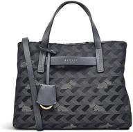 stylish radley london finsbury park jacquard medium satchel with zip top logo