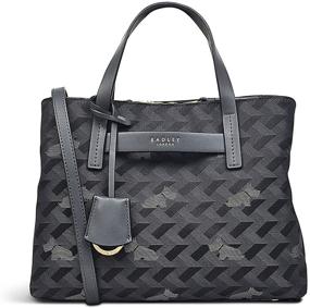 img 3 attached to Stylish Radley London Finsbury Park Jacquard Medium Satchel with Zip Top