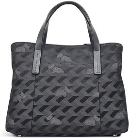 img 2 attached to Stylish Radley London Finsbury Park Jacquard Medium Satchel with Zip Top