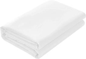 img 1 attached to 🛏️ Poly Cotton Queen Bed Skirt with Split Corners - White Solid, 14 Inch Drop for Luxurious Sheet and Room Décor from Bhoomi Impex
