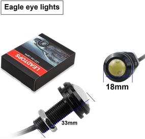 img 2 attached to LEADTOPS 10Pcs 18Mm 12V Eagle Eye LED Car Противотуманные фары DRL Дневные ходовые огни Резервный задний задний рок-фонарь Маленькая лампочка (Yellow