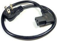 18 awg universal tv flat panel power cord - philmore right angle, 1.5ft - nema 5-15p to iec socket logo