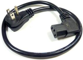 img 4 attached to 18 AWG Universal TV Flat Panel Power Cord - Philmore Right Angle, 1.5Ft - NEMA 5-15P to IEC Socket