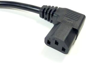 img 2 attached to 18 AWG Universal TV Flat Panel Power Cord - Philmore Right Angle, 1.5Ft - NEMA 5-15P to IEC Socket