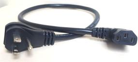 img 1 attached to 18 AWG Universal TV Flat Panel Power Cord - Philmore Right Angle, 1.5Ft - NEMA 5-15P to IEC Socket