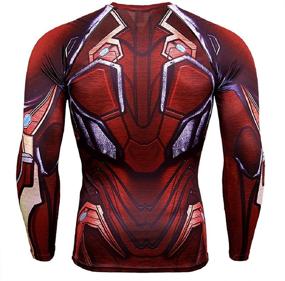 img 1 attached to Fashion Graphic Superhero Compression Workouts Boys' Clothing and Tops, Tees & Shirts