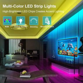 img 3 attached to 🔮 Enhance Your Living Space with ViLSOM RGB 5050 Led Strip Lights – Perfect for Bedroom, Room, TV, Kitchen and Home Decoration Bias Lighting (16.4FT)