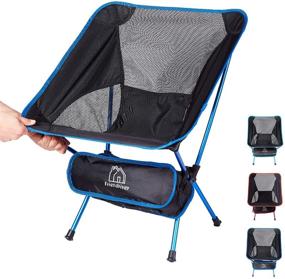 img 4 attached to Portable Folding Camping Chair by Friendriver - Lightweight and 🪑 Compact Outdoor Chair for Hiking, Camping, Picnic - Includes Portable Storage Bag