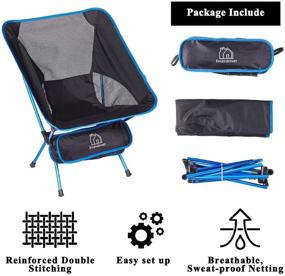 img 2 attached to Portable Folding Camping Chair by Friendriver - Lightweight and 🪑 Compact Outdoor Chair for Hiking, Camping, Picnic - Includes Portable Storage Bag