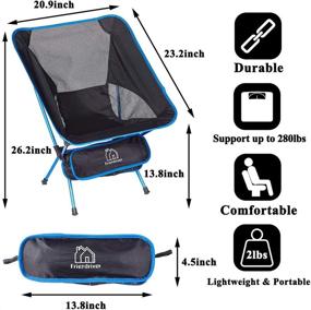 img 3 attached to Portable Folding Camping Chair by Friendriver - Lightweight and 🪑 Compact Outdoor Chair for Hiking, Camping, Picnic - Includes Portable Storage Bag