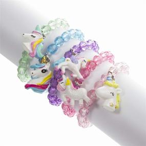 img 3 attached to Colorful Unicorn Bracelet Bracelets Pendant