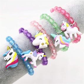 img 2 attached to Colorful Unicorn Bracelet Bracelets Pendant