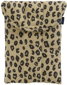 img 2 attached to 👜 Baggu Puffy Tablet Sleeve - Ripstop Nylon 8 Inch Electronics Sleeve in Honey Leopard