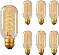 💡 dulousia t45 edison light bulbs - vintage style incandescent bulbs (6 pack) logo