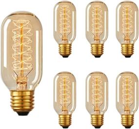 img 4 attached to 💡 Dulousia T45 Edison Light Bulbs - Vintage Style Incandescent Bulbs (6 Pack)